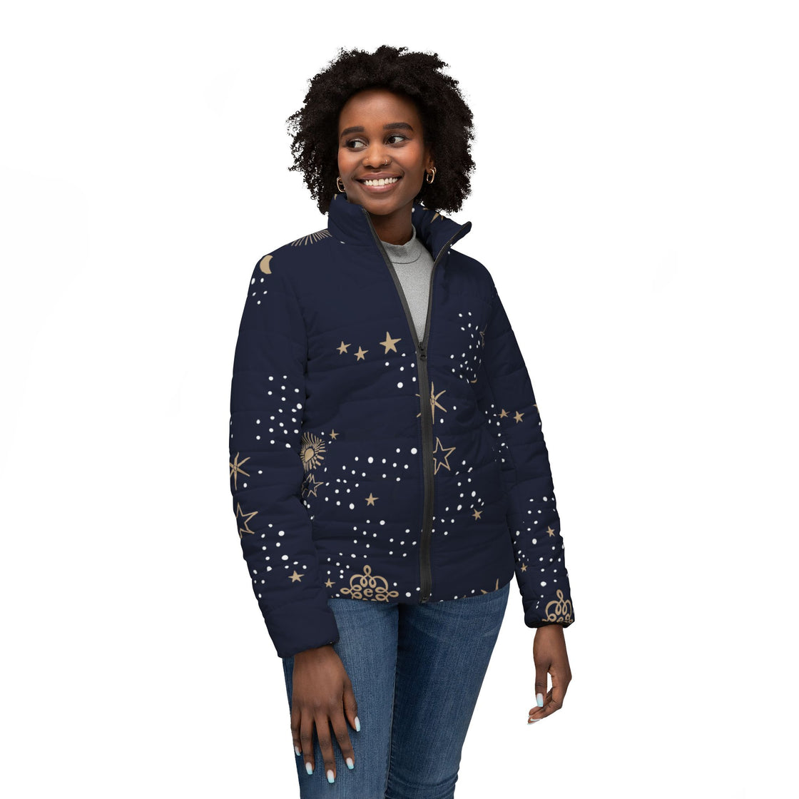 Starry Night Women’s Puffer Jacket by Espoir - Cozy & Chic Outerwear
