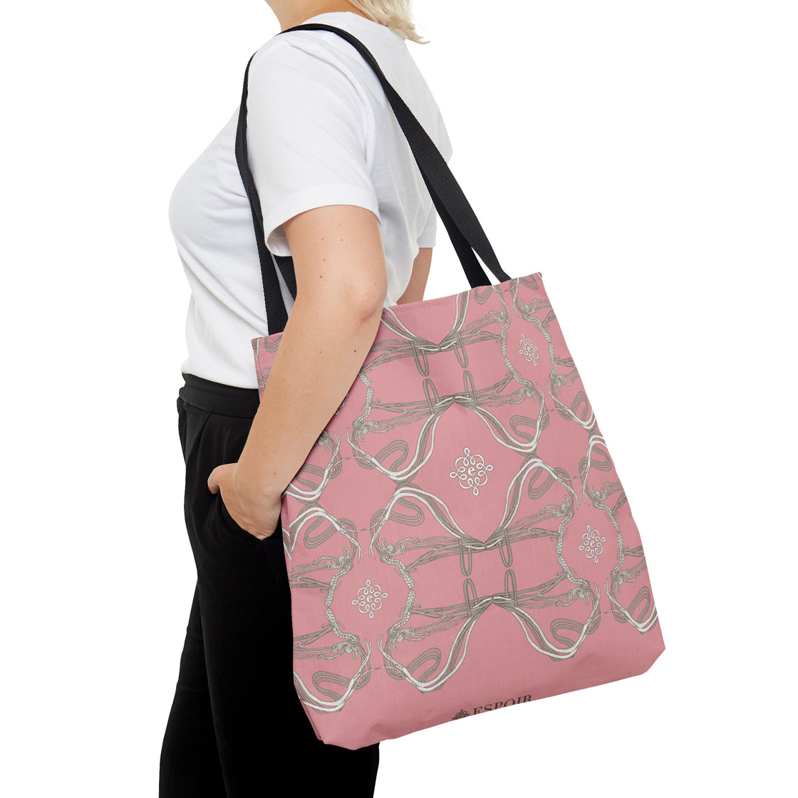Tote Bag in Roped Bridles on Rose