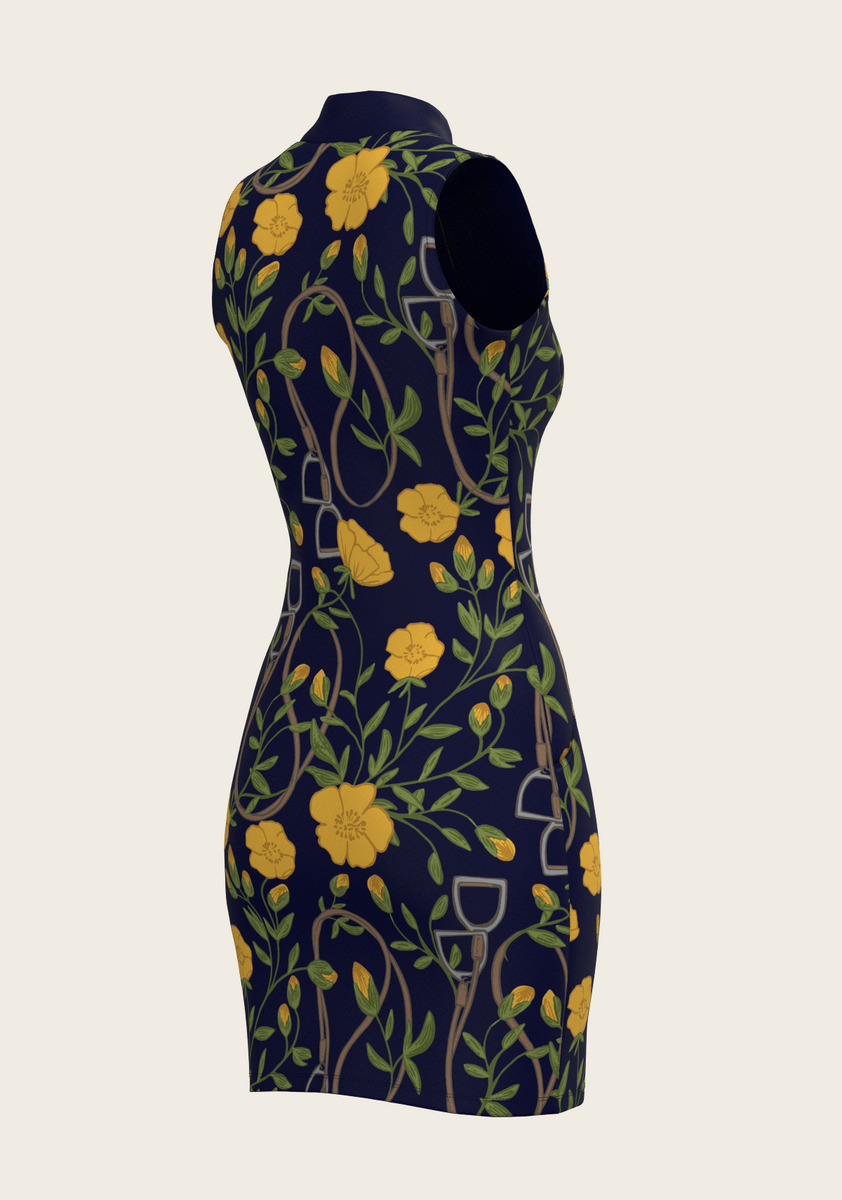 ワンピース GOLDEN  Woman Dress Blue GWP00714P00082381761 Stirrups on Navy Golf Dress – Espoir Equestrian