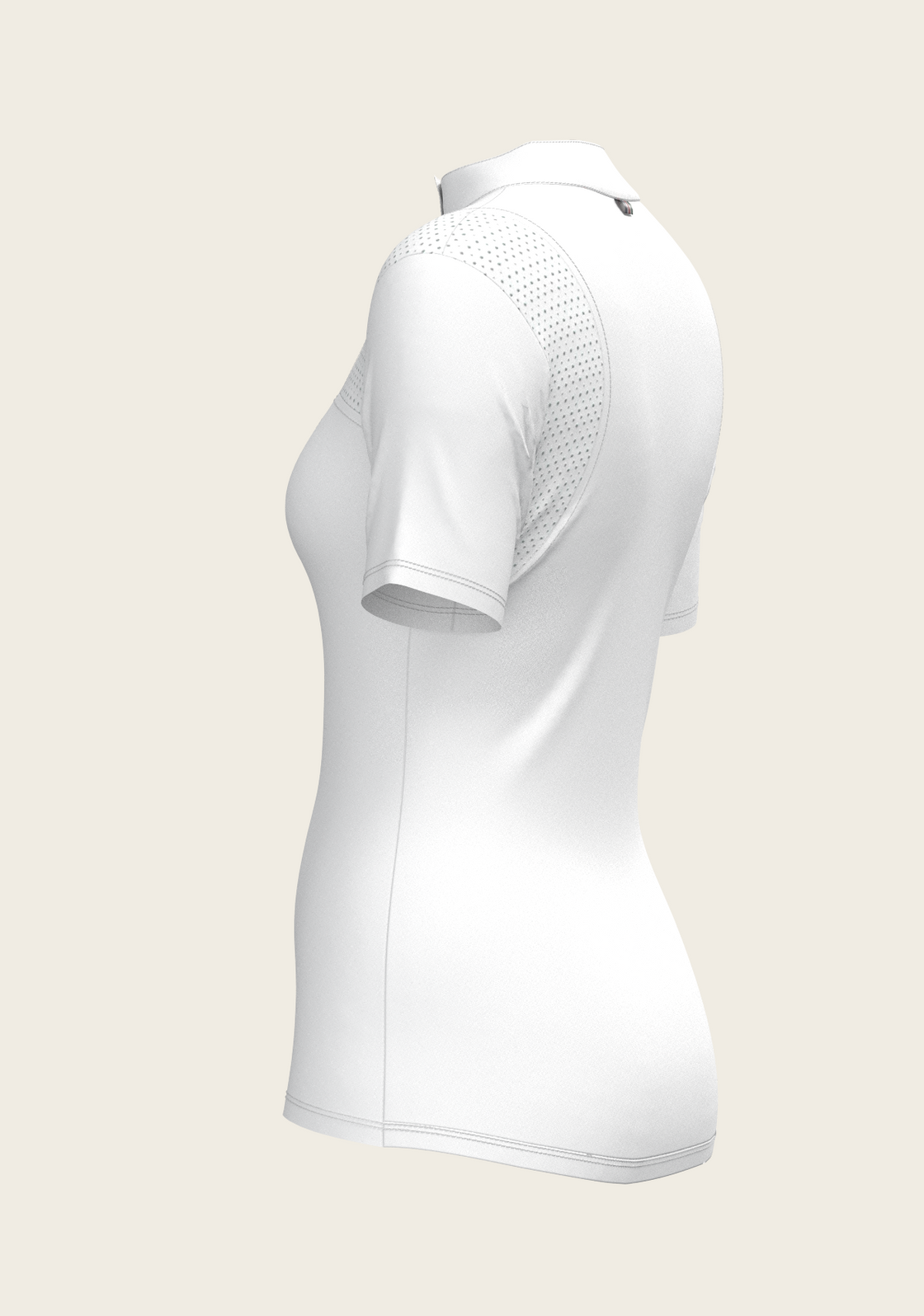 White with Bouquet on Rose Inner Short Sleeve Sport Show Shirt