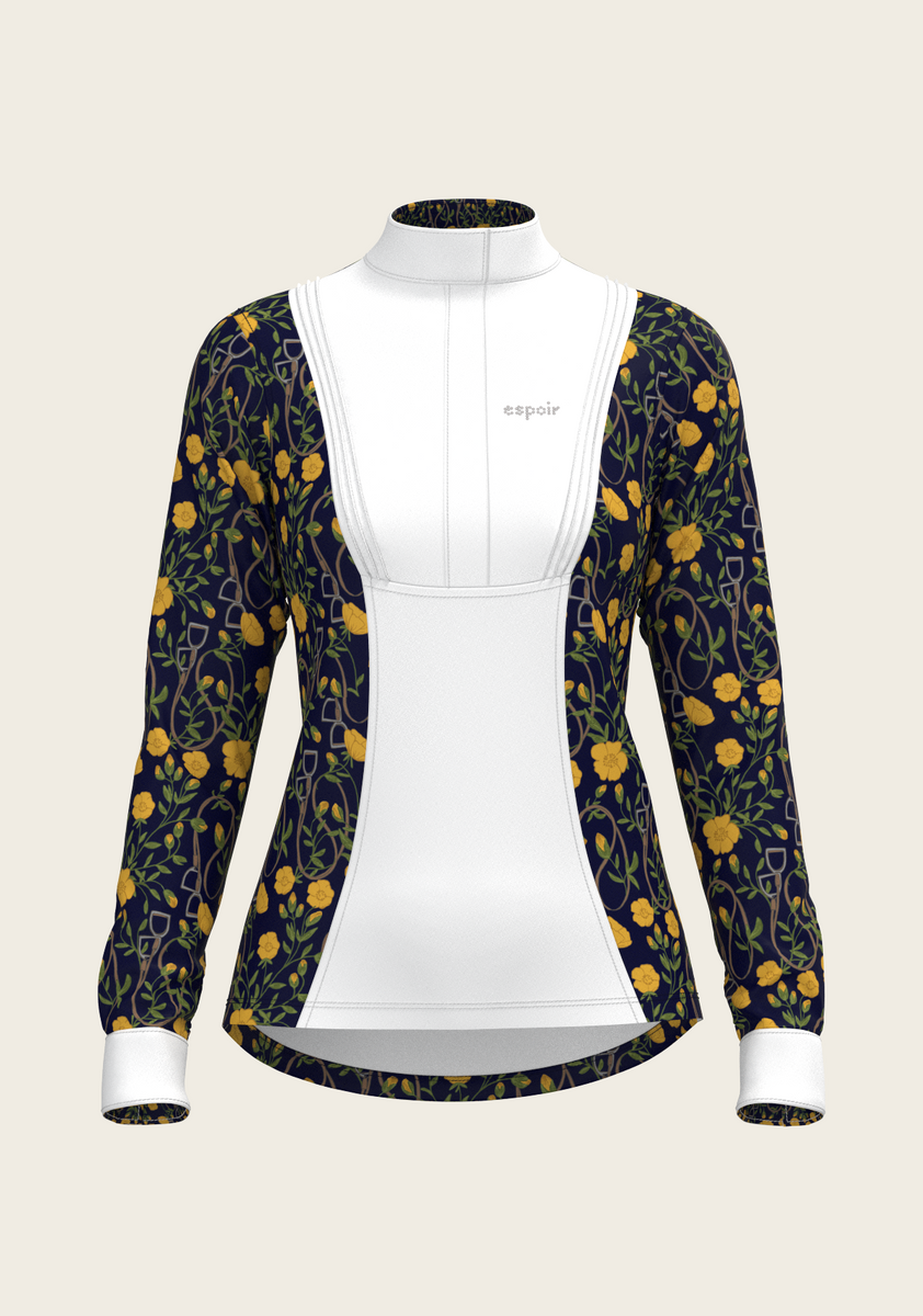 Veste-Chemise D'Équitation Show Stoppin' - Bleue, Zippée, Coupe Ajustée Taille XS - Occasion