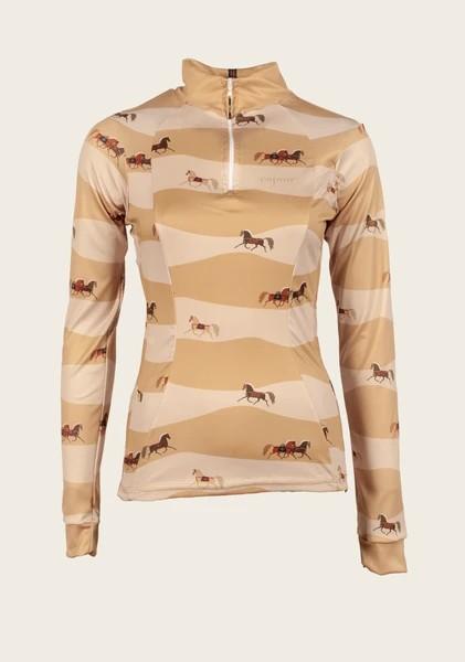 Espoir Cheval Gold Quarter Zip Sun Shirt
