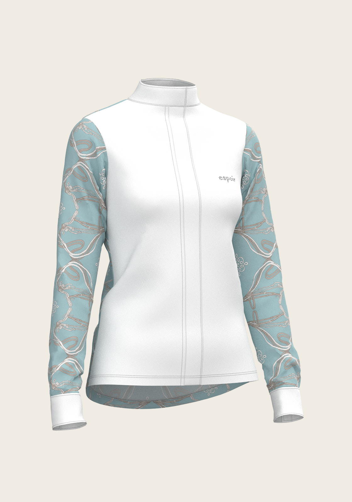 Roped Bridles on Sky Blue Long Sleeve Show Shirt