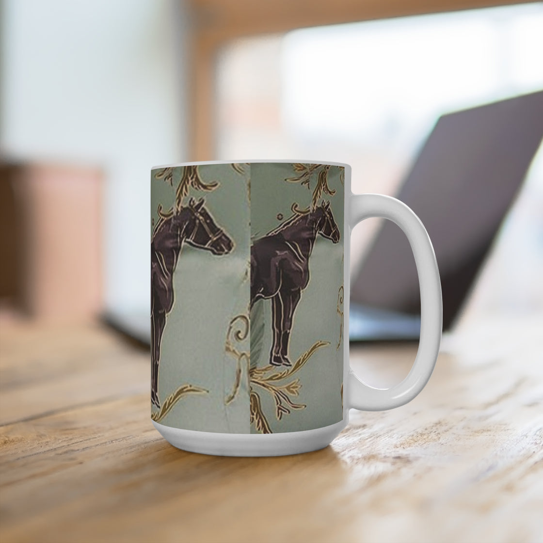 Equestrian Design Grande Horse 15oz Mug - Perfect for Horse Lovers