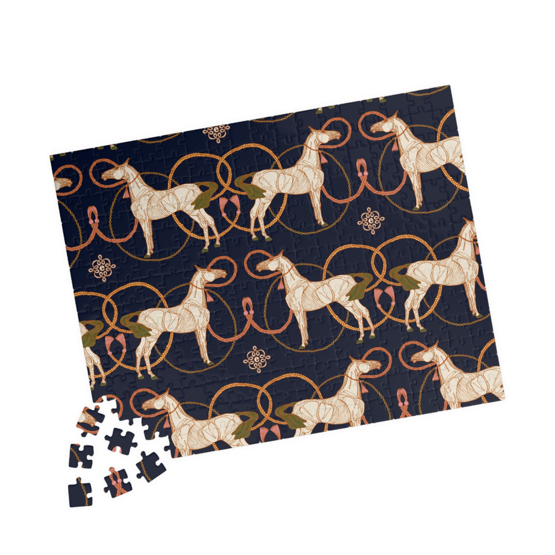 Roped Horses By Espoir Pattern Puzzle — Vintage Horse Jigsaw (110–1014 pcs)