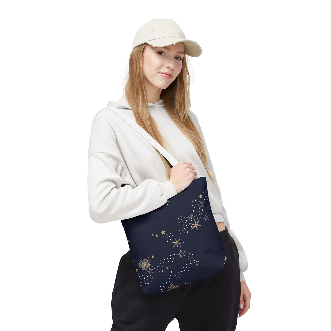 Moon and Stars Horse Tote Bag | Stylish Shopping Bag, Beach Carryall, Gift for Horse Lovers, Floral Print Purse, Everyday Use