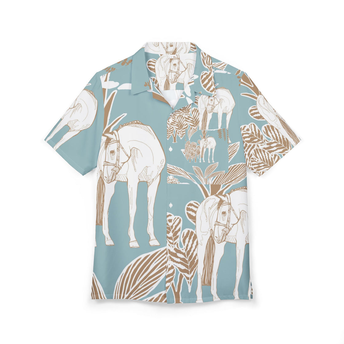 Espoir Equestrian Unisex Hawaiian Button-Down Shirt (AOP)