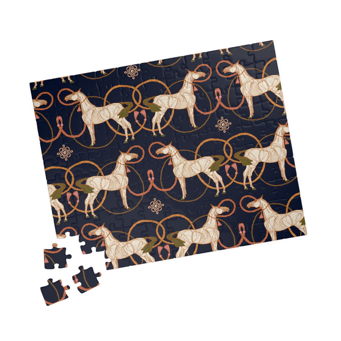 Roped Horses By Espoir Pattern Puzzle — Vintage Horse Jigsaw (110–1014 pcs)