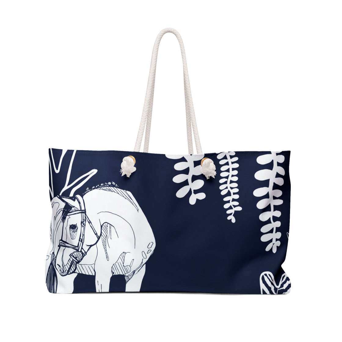 Island Horse on Navy Weekender Bag - Stylish Travel Tote for Getaways and Daily Use