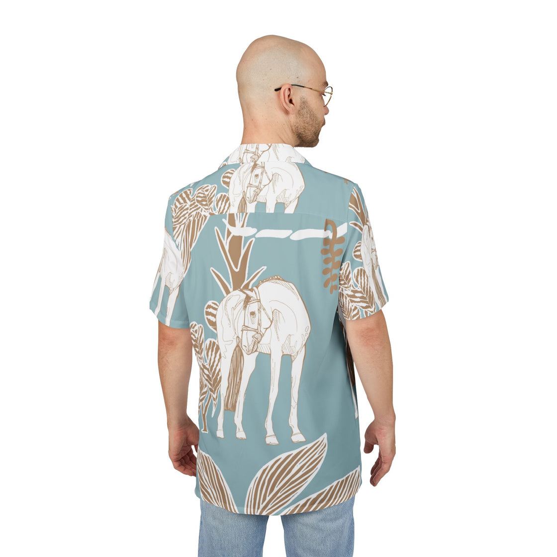 Espoir Equestrian Unisex Hawaiian Button-Down Shirt (AOP)