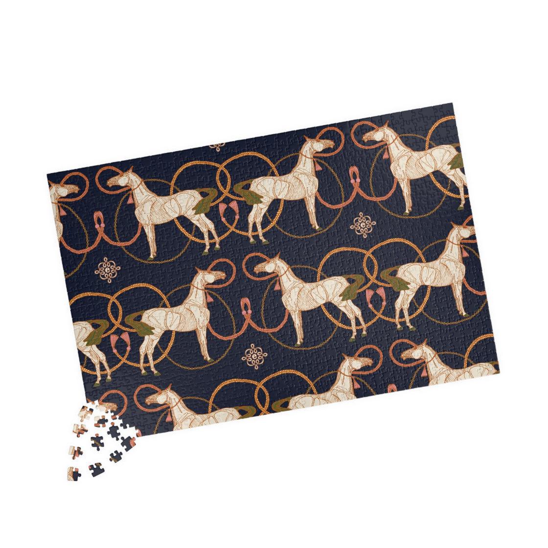 Roped Horses By Espoir Pattern Puzzle — Vintage Horse Jigsaw (110–1014 pcs)