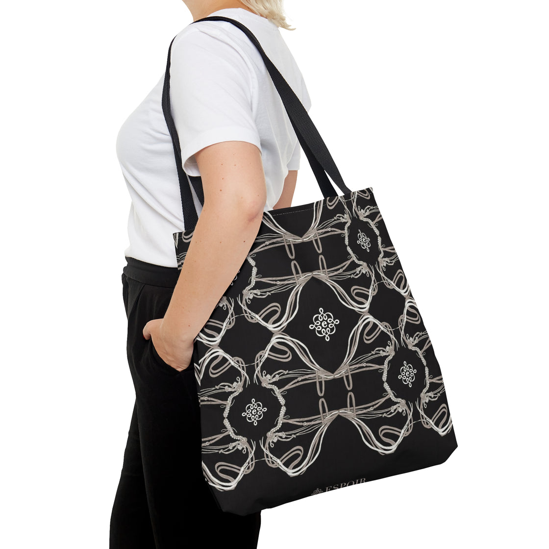 Tote Bag in Roped Bridles on Black