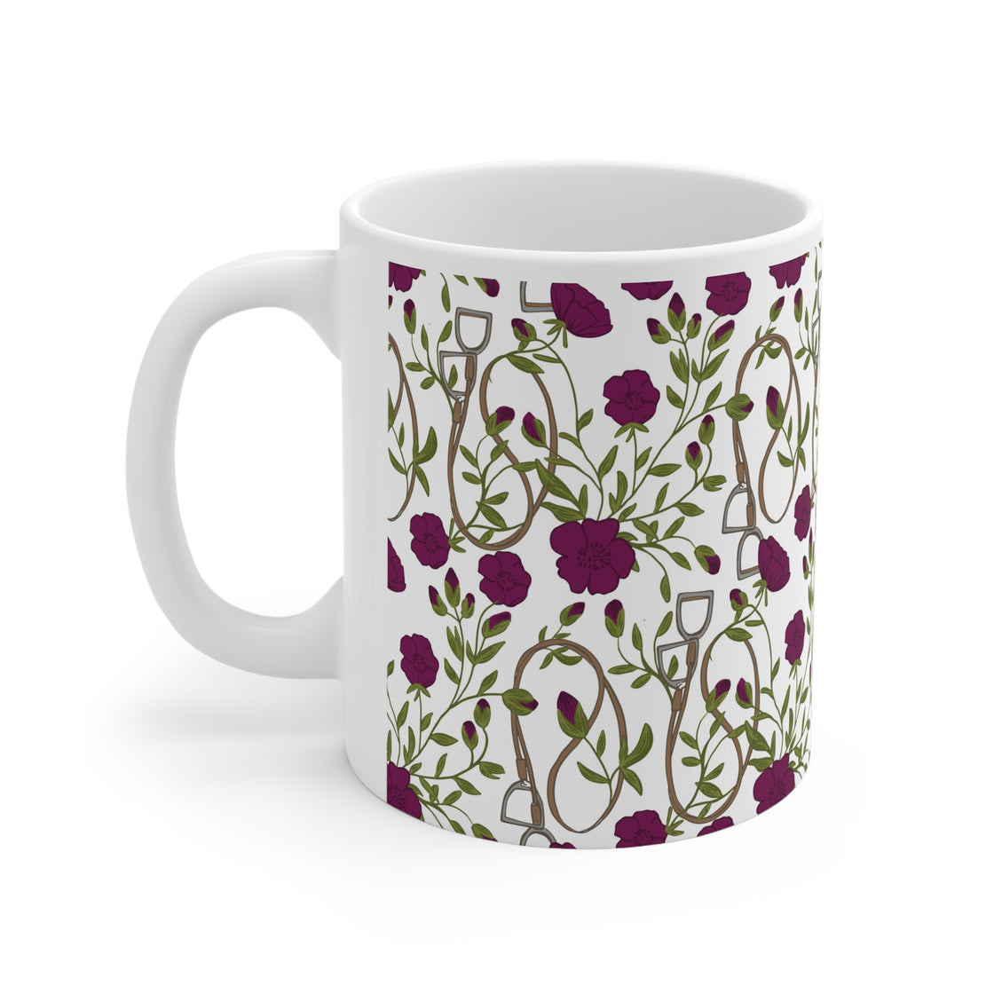 Espoir Ceramic Mug 11oz in Mulberry Stirrups