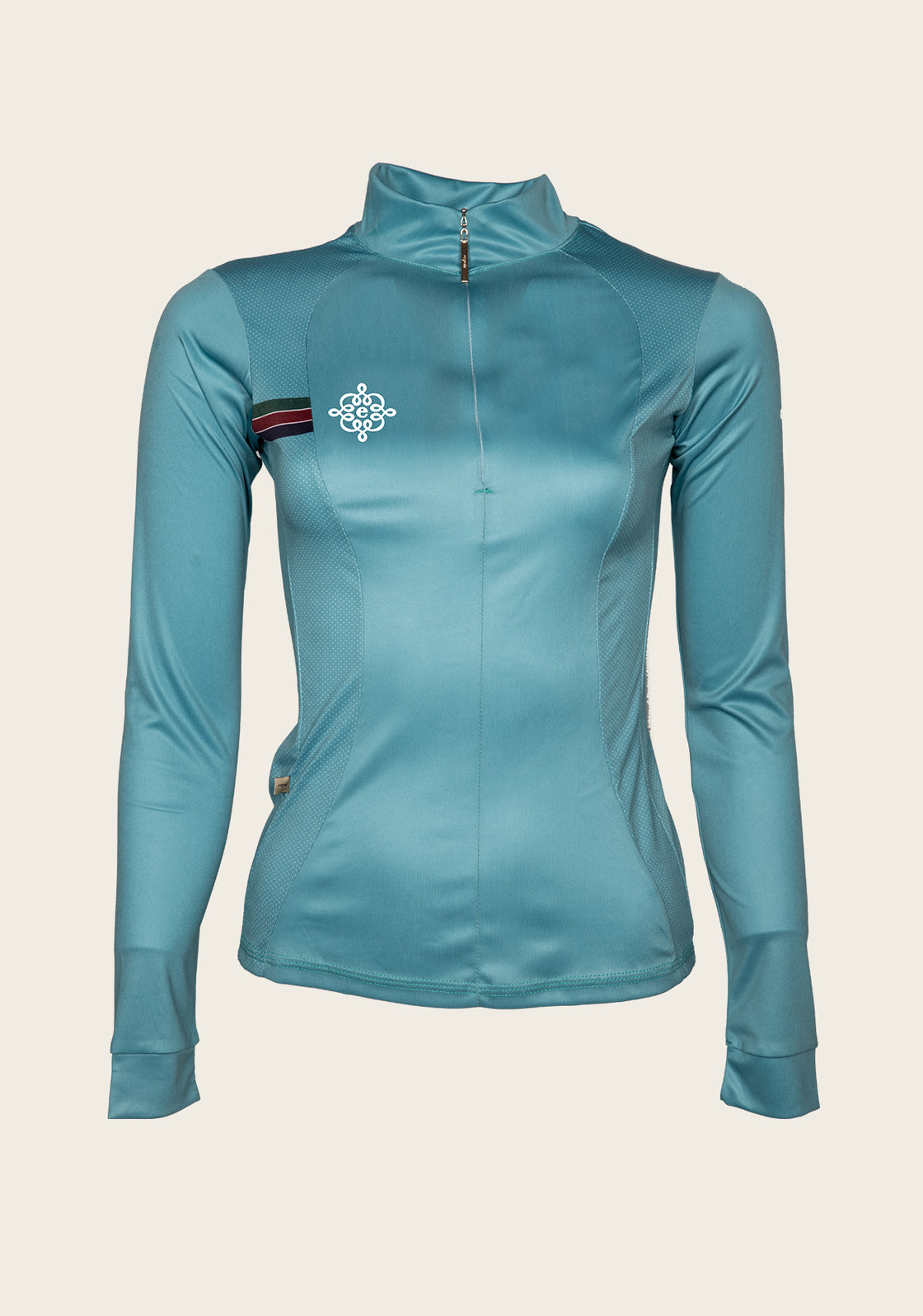 Espoir Lumiere Eternal Collection Teal  Quarter Zip Sun Shirt