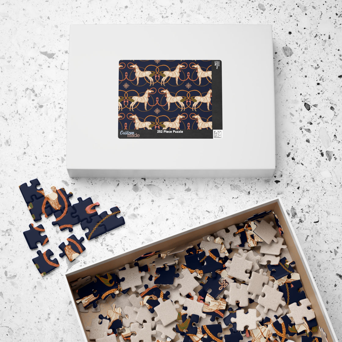 Roped Horses By Espoir Pattern Puzzle — Vintage Horse Jigsaw (110–1014 pcs)