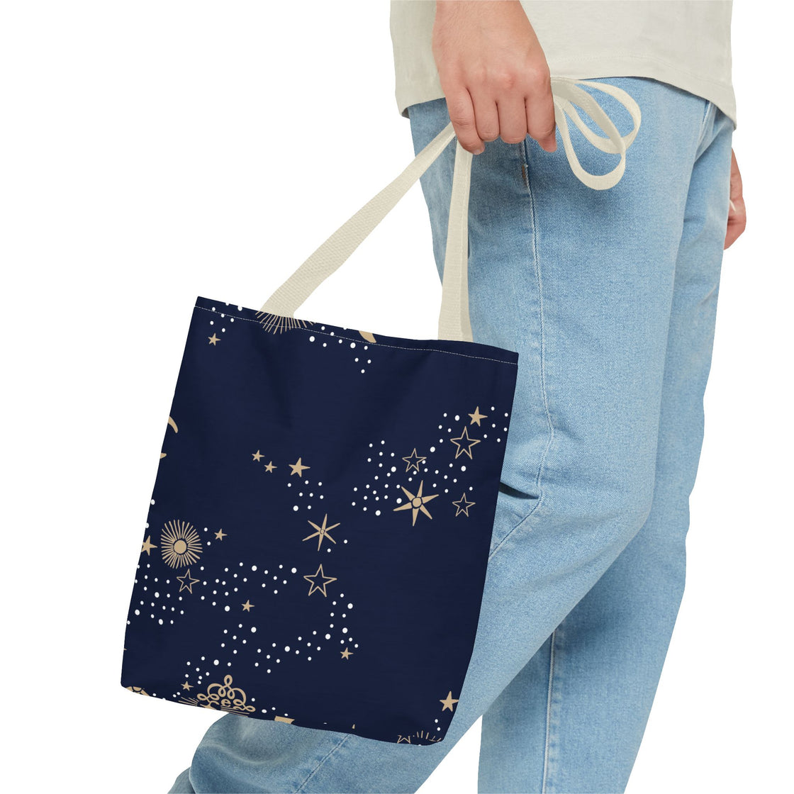 Moon and Stars Horse Tote Bag | Stylish Shopping Bag, Beach Carryall, Gift for Horse Lovers, Floral Print Purse, Everyday Use