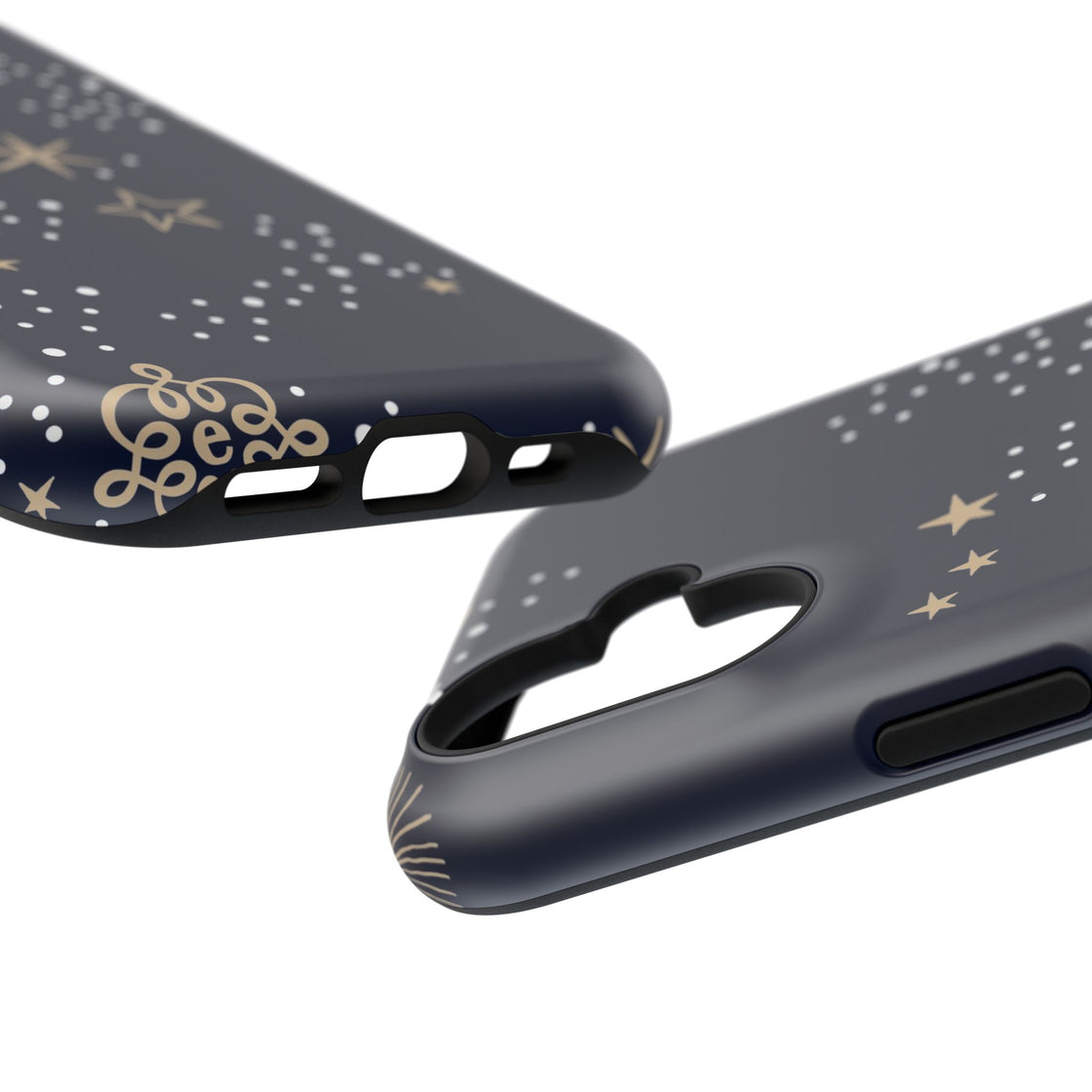 Moon and Stars by Espoir Impact-Resistant Phone Case — Navy Constellation Design