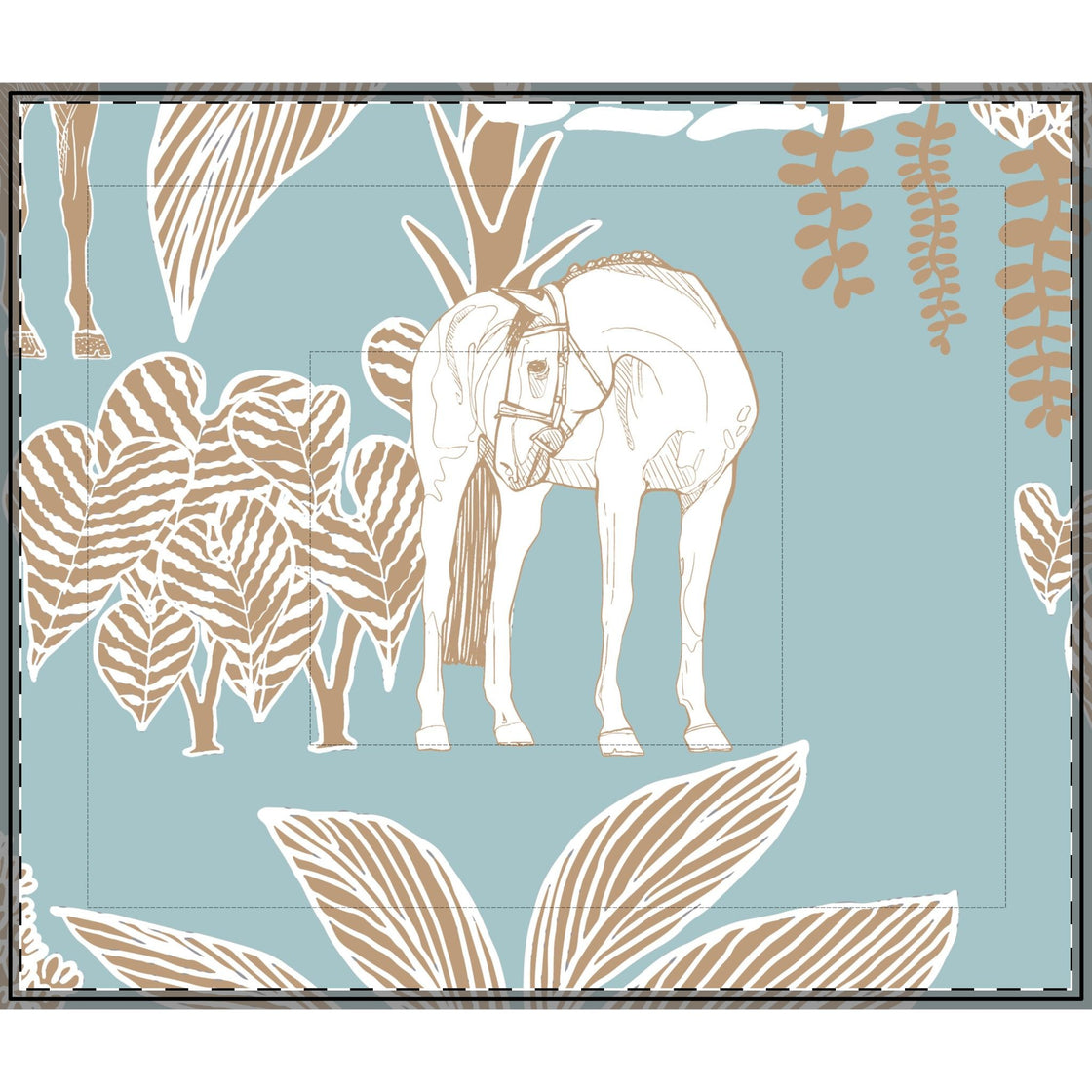 Equestrian-Themed Cotton Comforter Set - Cozy Nature-Inspired Bedding