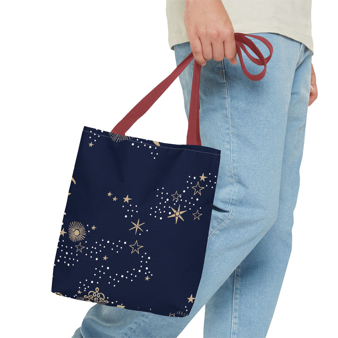 Moon and Stars Horse Tote Bag | Stylish Shopping Bag, Beach Carryall, Gift for Horse Lovers, Floral Print Purse, Everyday Use