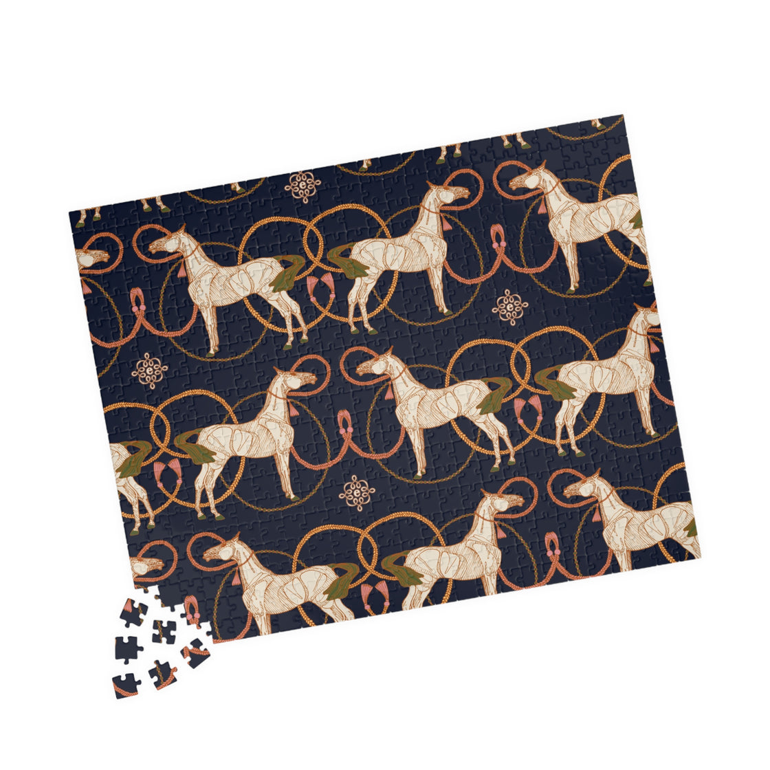 Roped Horses By Espoir Pattern Puzzle — Vintage Horse Jigsaw (110–1014 pcs)