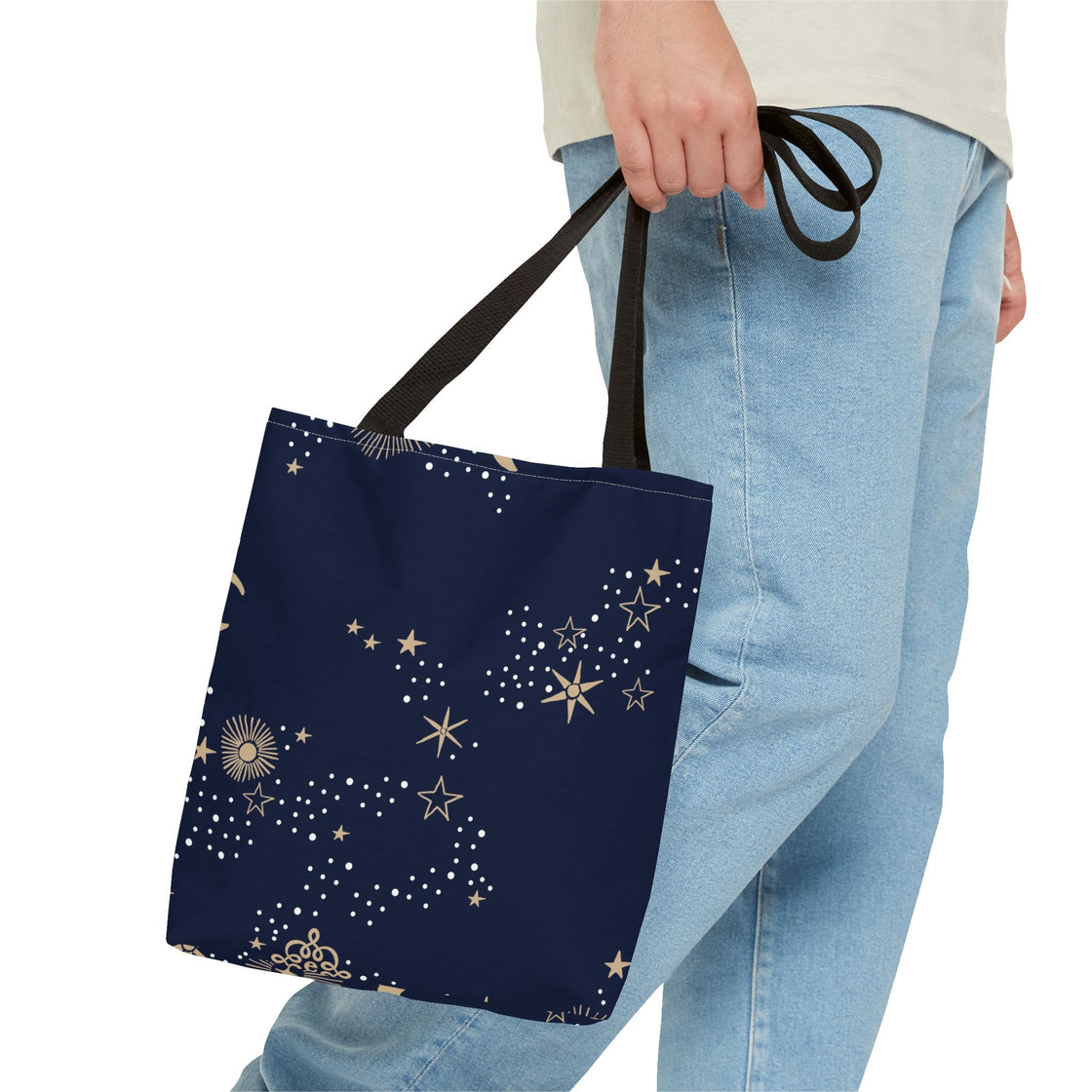 Moon and Stars Horse Tote Bag | Stylish Shopping Bag, Beach Carryall, Gift for Horse Lovers, Floral Print Purse, Everyday Use