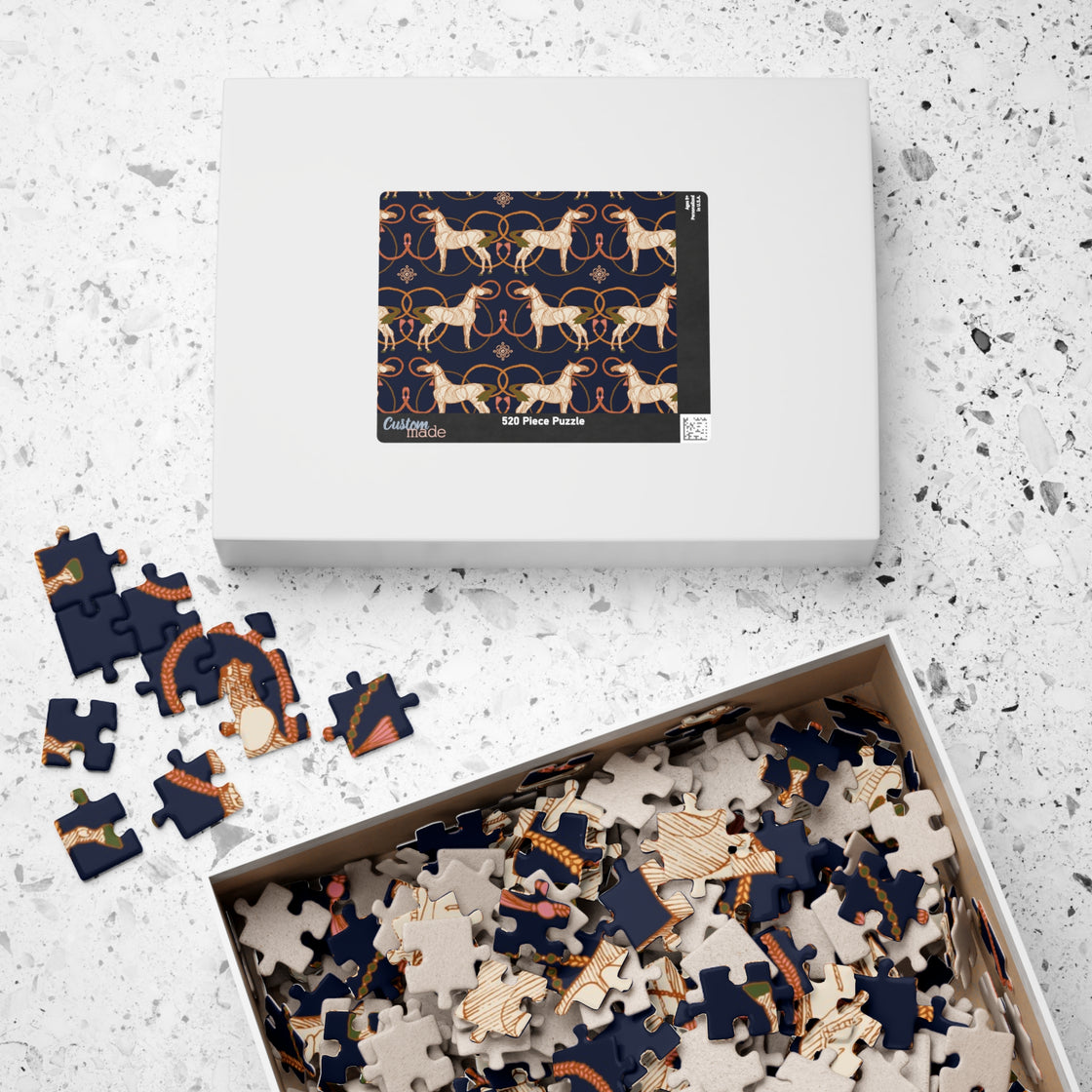 Roped Horses By Espoir Pattern Puzzle — Vintage Horse Jigsaw (110–1014 pcs)