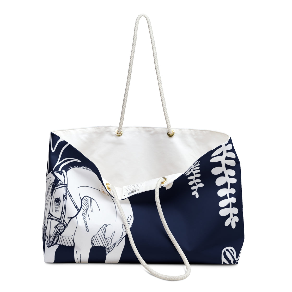 Island Horse on Navy Weekender Bag - Stylish Travel Tote for Getaways and Daily Use