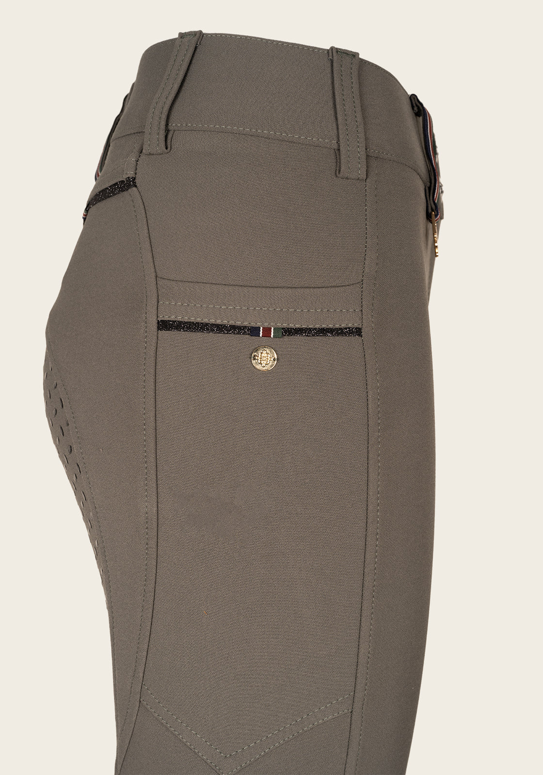 Inspire Full Seat High Waist Dusky Green Breeches