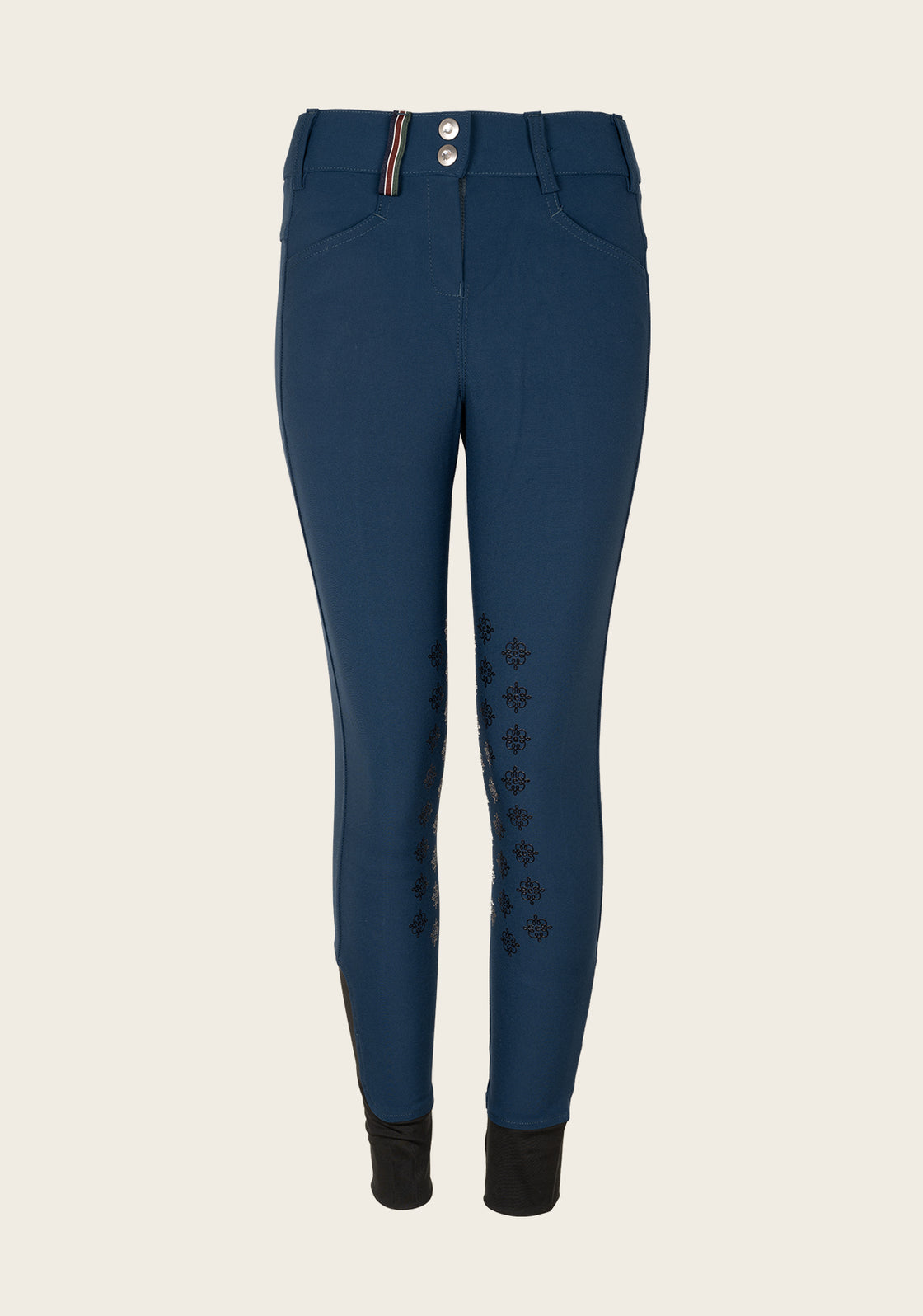 Inspire Knee Patch High Waist Peacock Blue Breeches