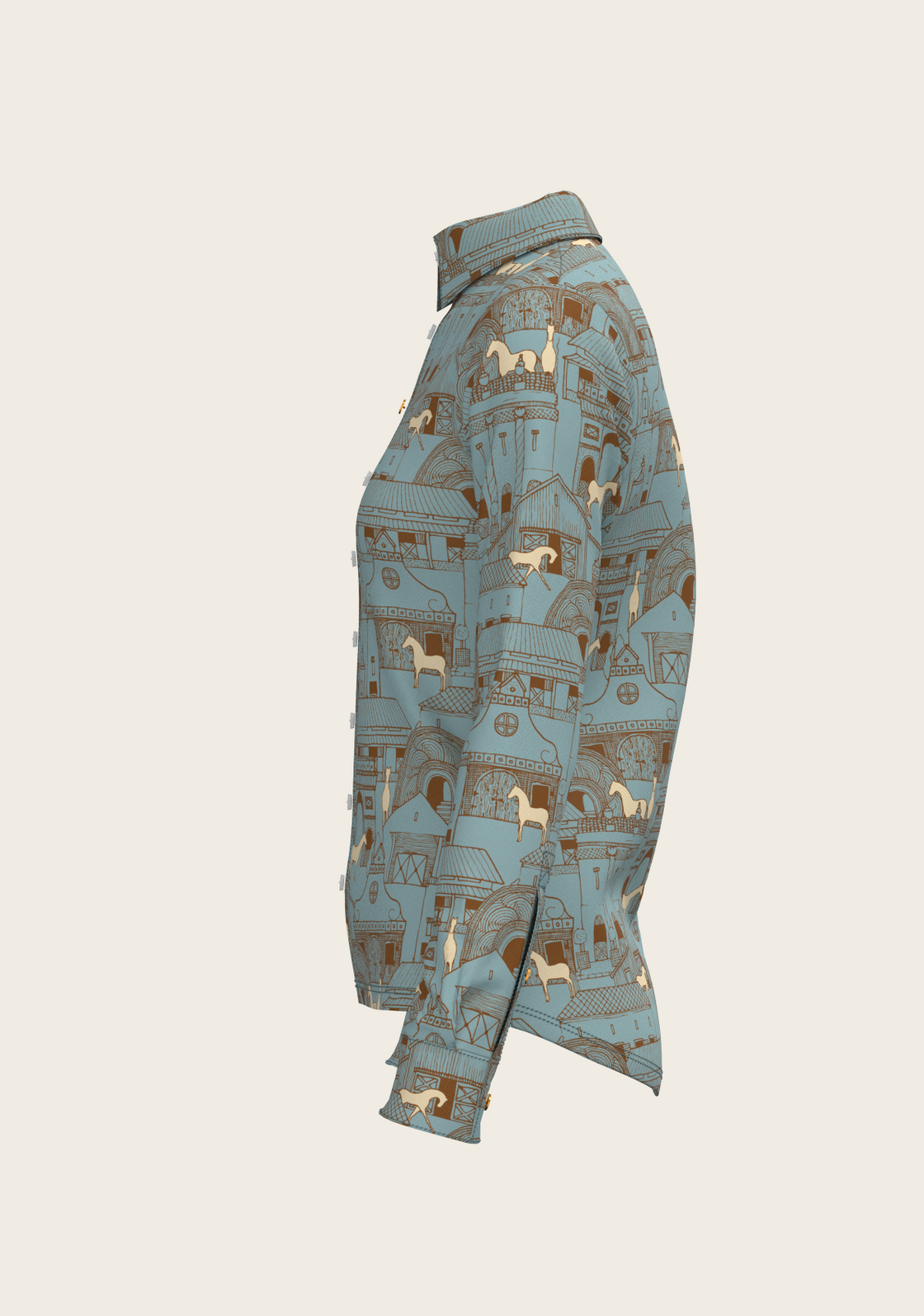 Horse Town Symphony Ladies Button Shirt