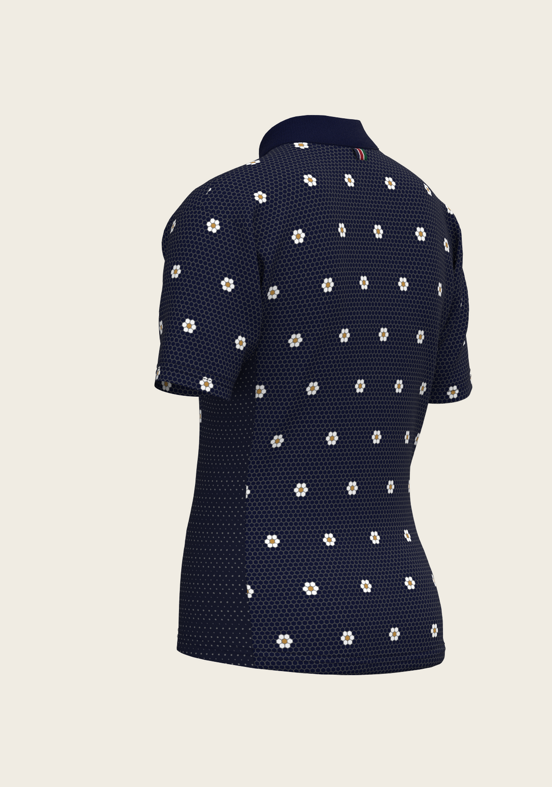 Mosaic Daisies in Navy Children's Short Sleeve Shirt