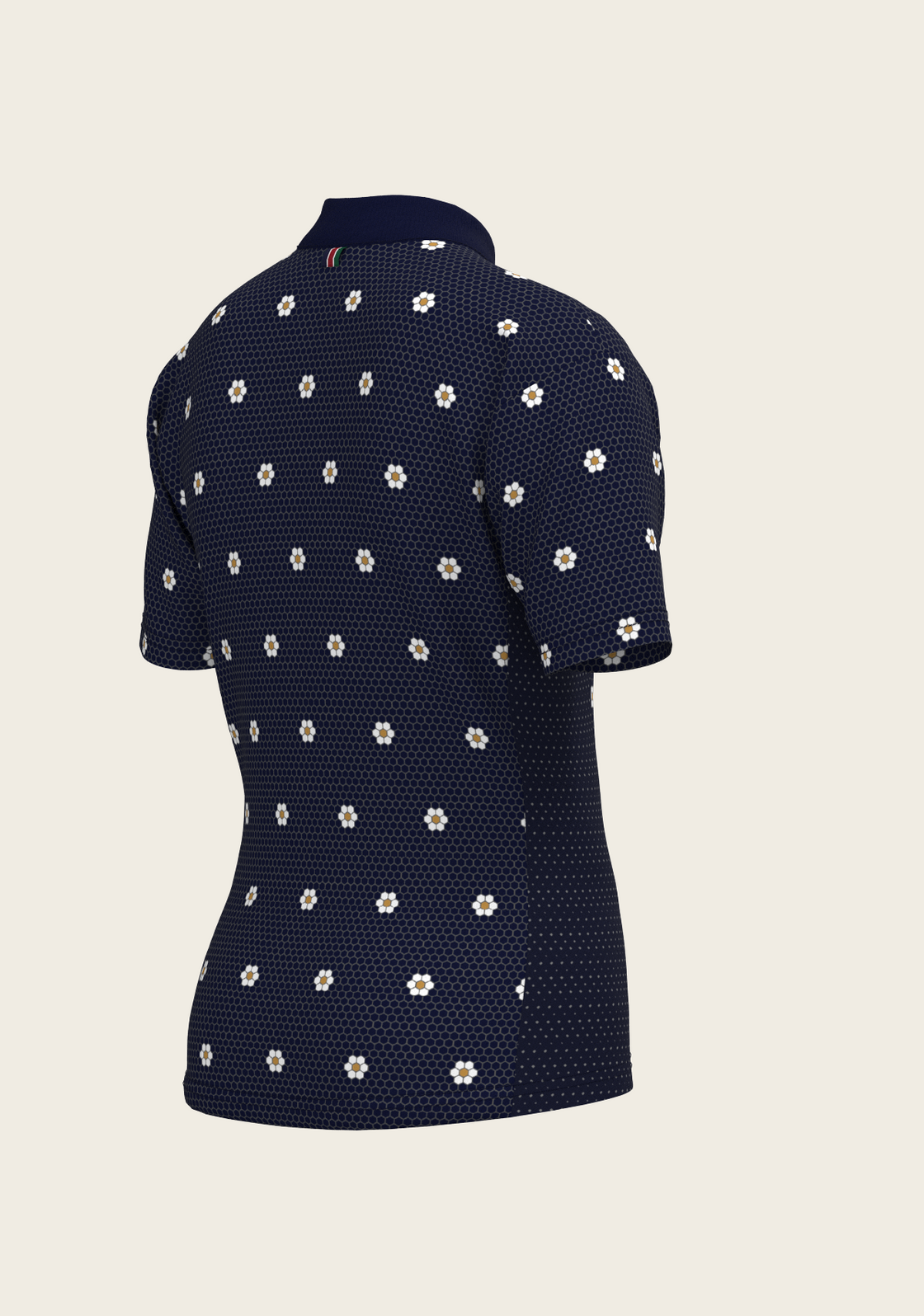 Mosaic Daisies in Navy Children's Short Sleeve Shirt