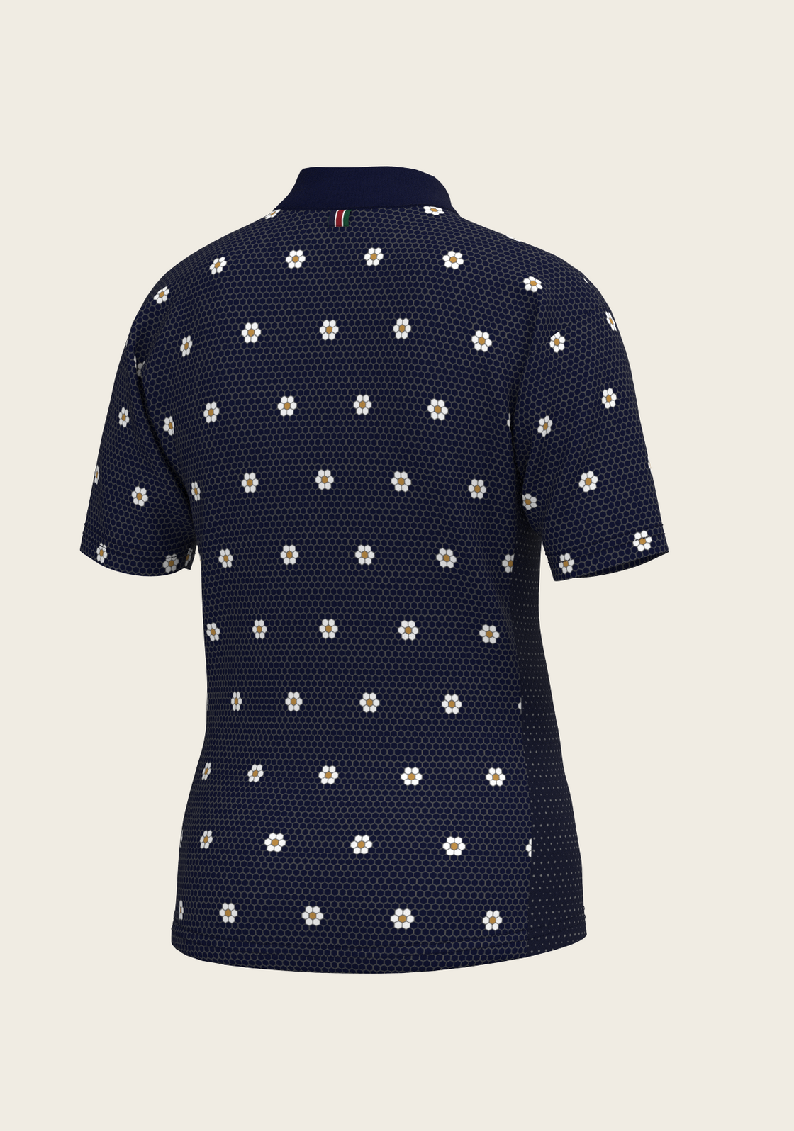 Mosaic Daisies in Navy Children's Short Sleeve Shirt