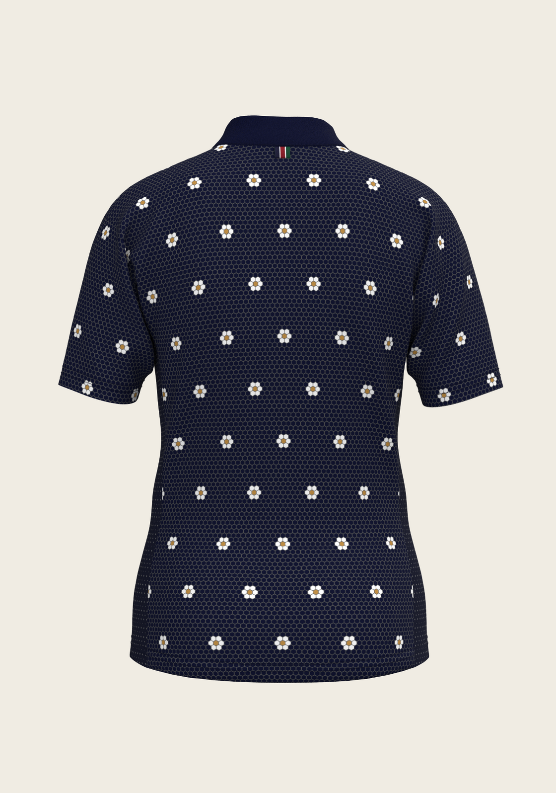 Mosaic Daisies in Navy Children's Short Sleeve Shirt