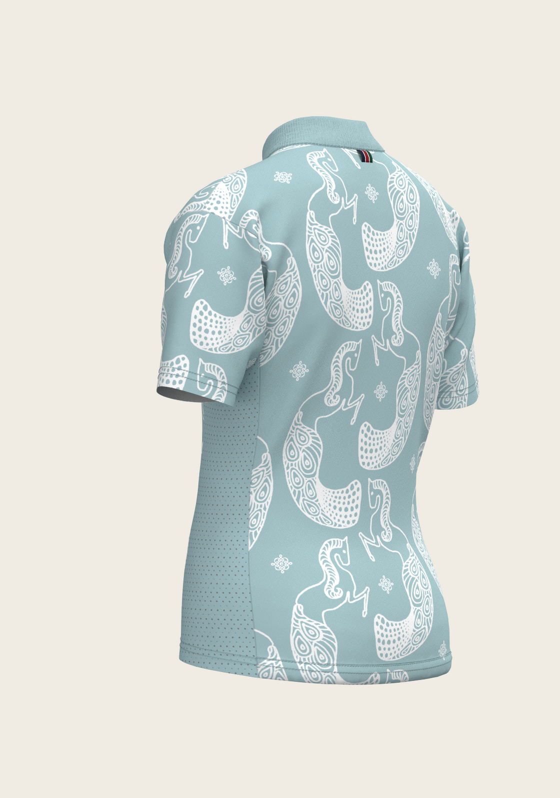 Mermaid Horses in Skye Blue Children's Short Sleeve Shirt