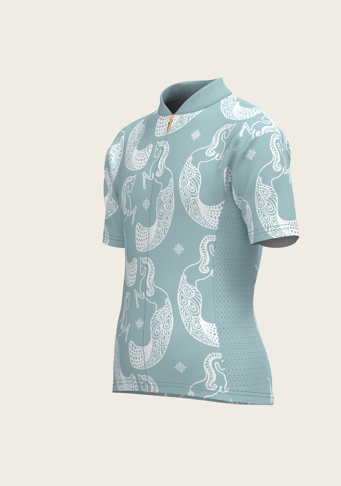 Mermaid Horses in Skye Blue Children's Short Sleeve Shirt