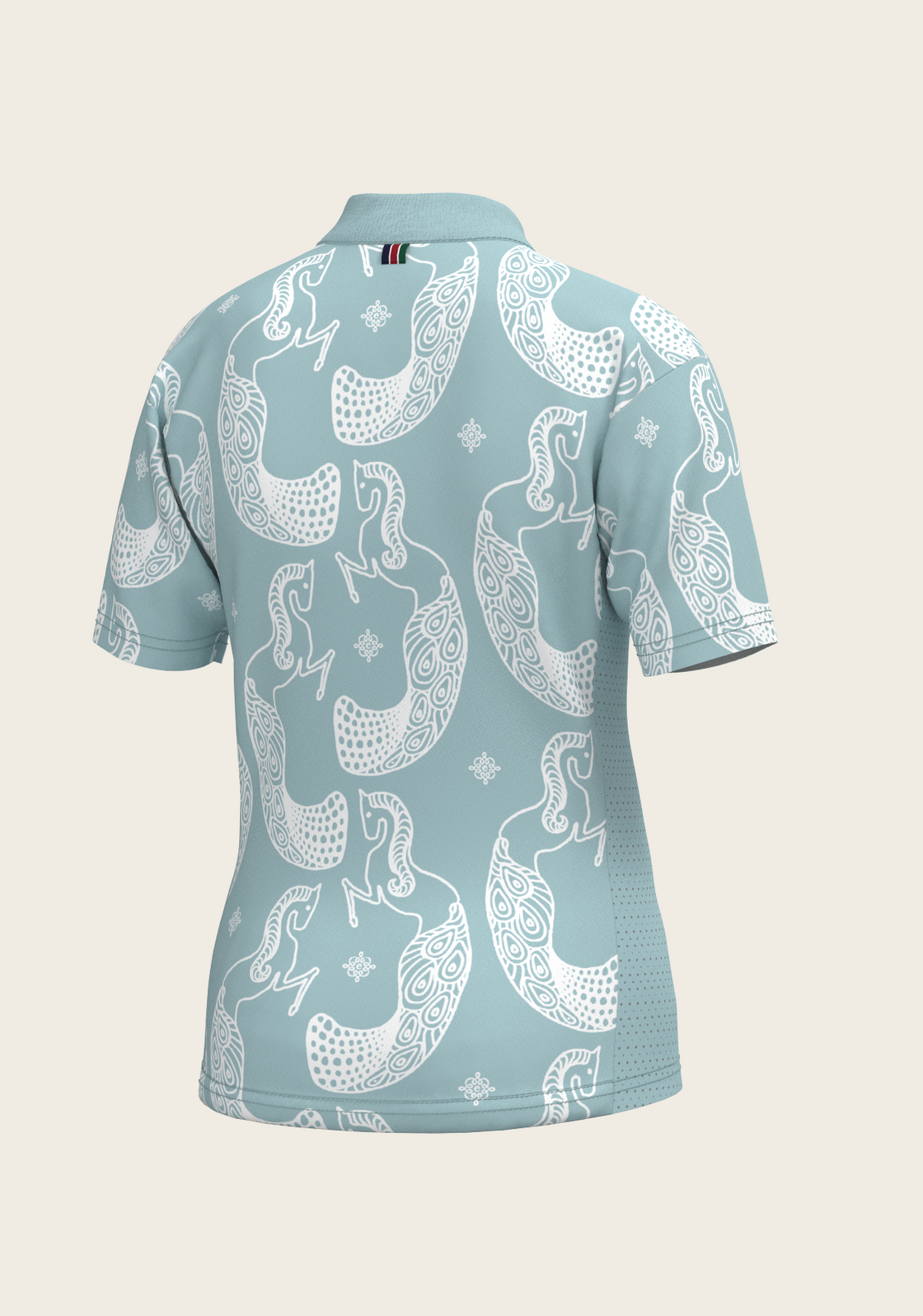 Mermaid Horses in Skye Blue Children's Short Sleeve Shirt