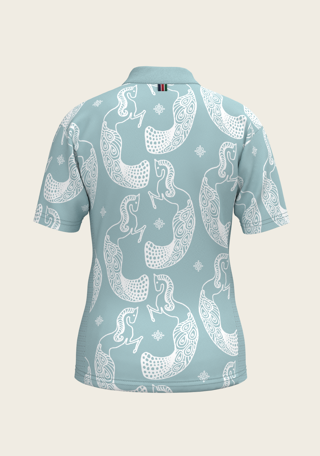 Mermaid Horses in Skye Blue Children's Short Sleeve Shirt