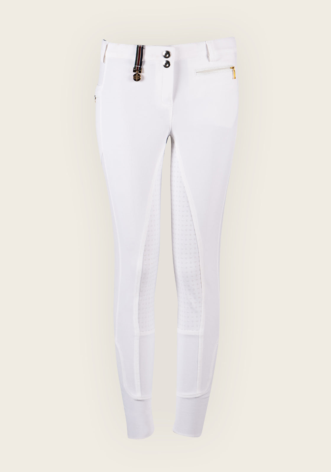 Inspire Full Seat High Waist White Bamboo Breeches