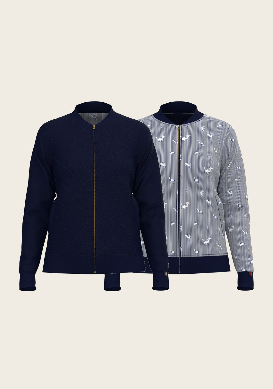 PRE ORDER • Navy Stripes Reversible Jacket
