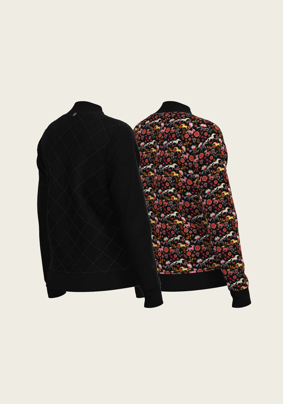  Bouquet on Black Reversible Jacket