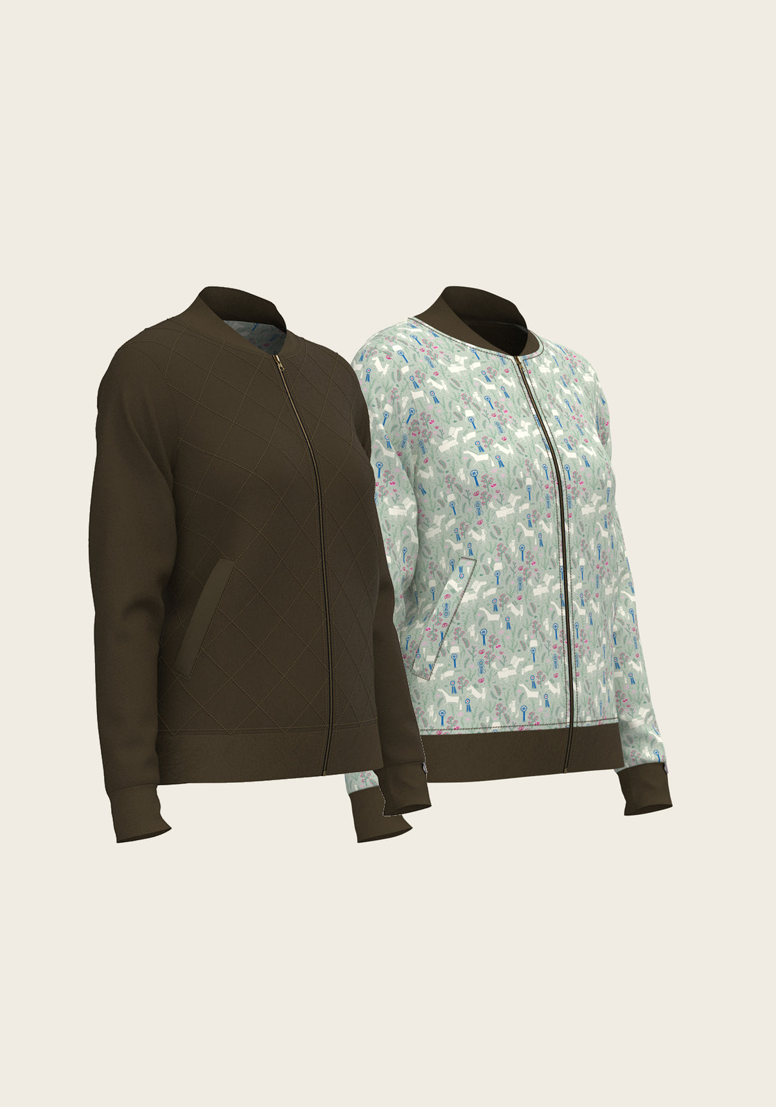  Grapeleaf Rosettes Reversible Jacket