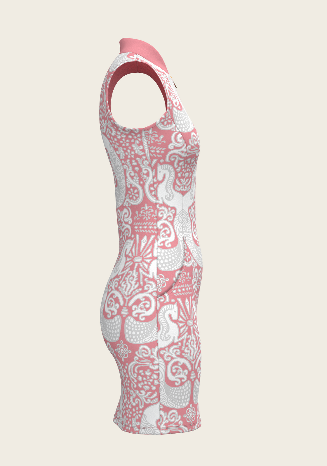 Mermaid Horses on Rose Golf Dress