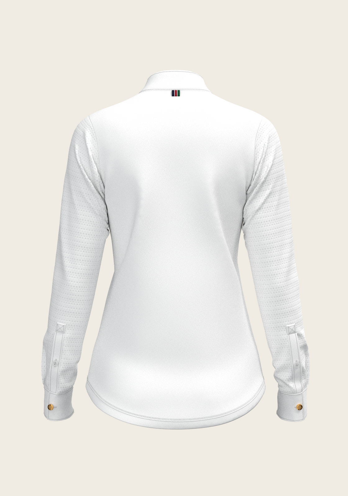 PRE ORDER • White with Bouquet on Rose Inner Details Long Sleeve Show Shirt