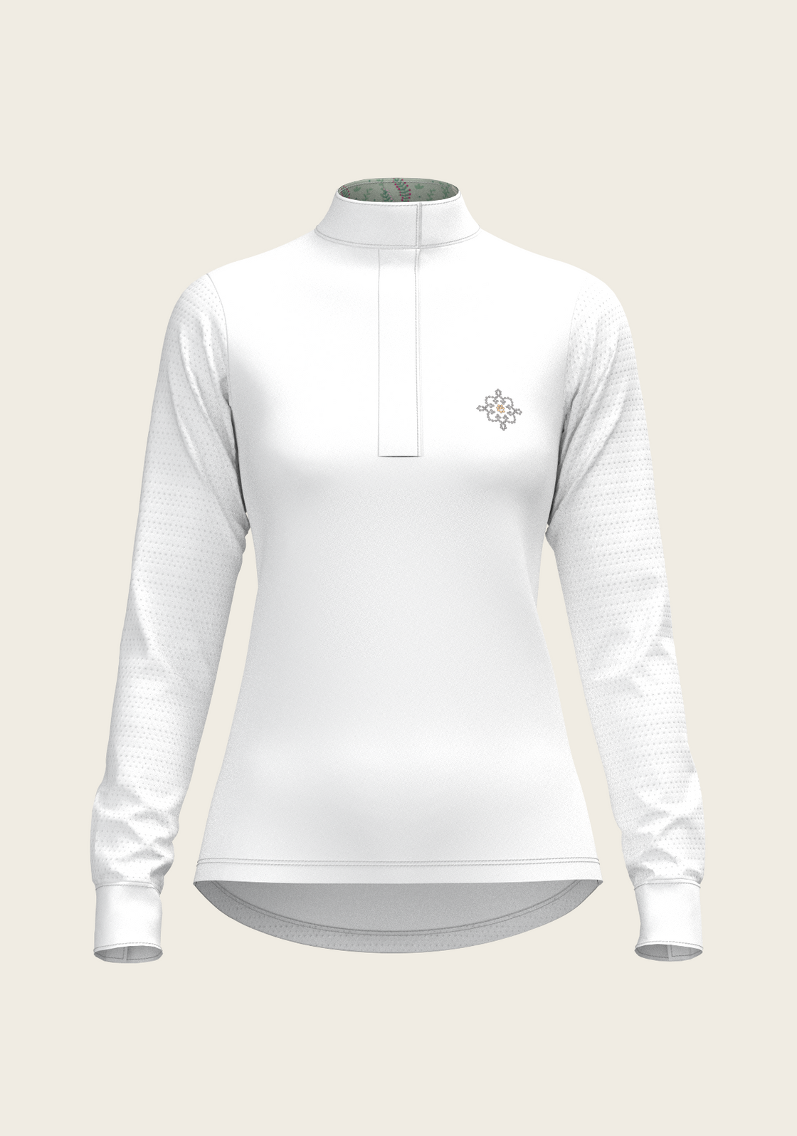 White and 2024 lime green shirt