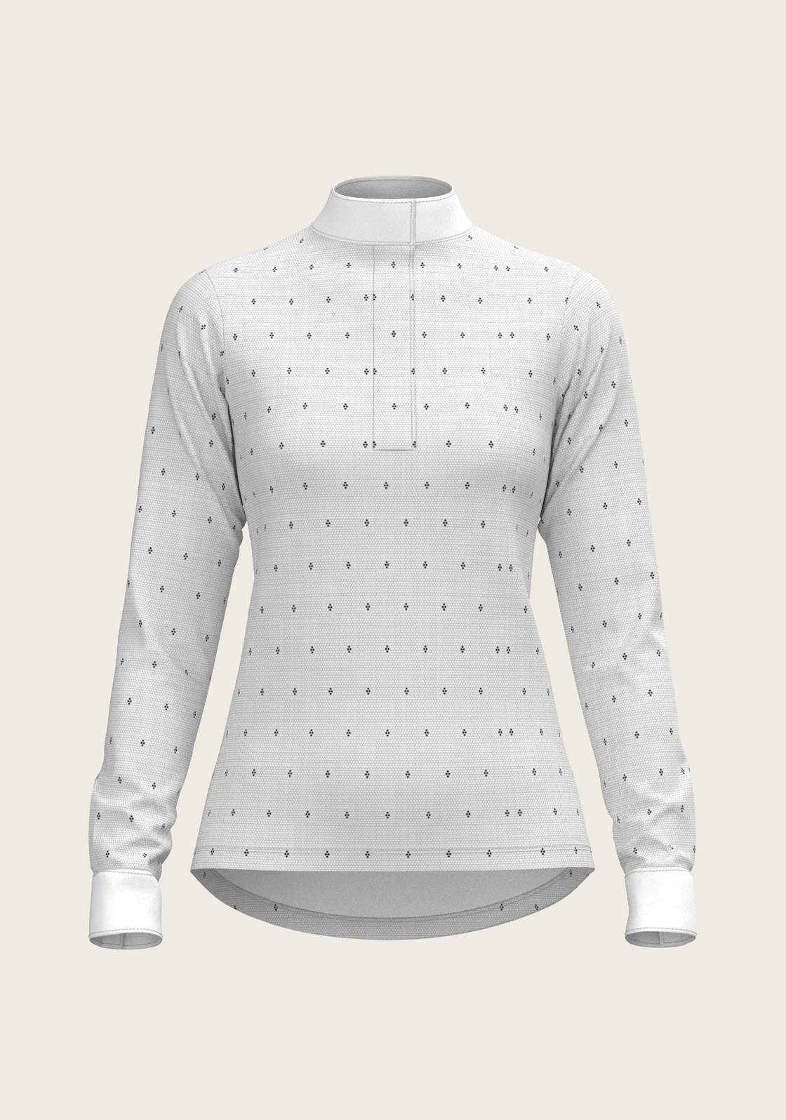 Mosaic 4 Dot Quarter Zip Long Sleeve Show Shirt