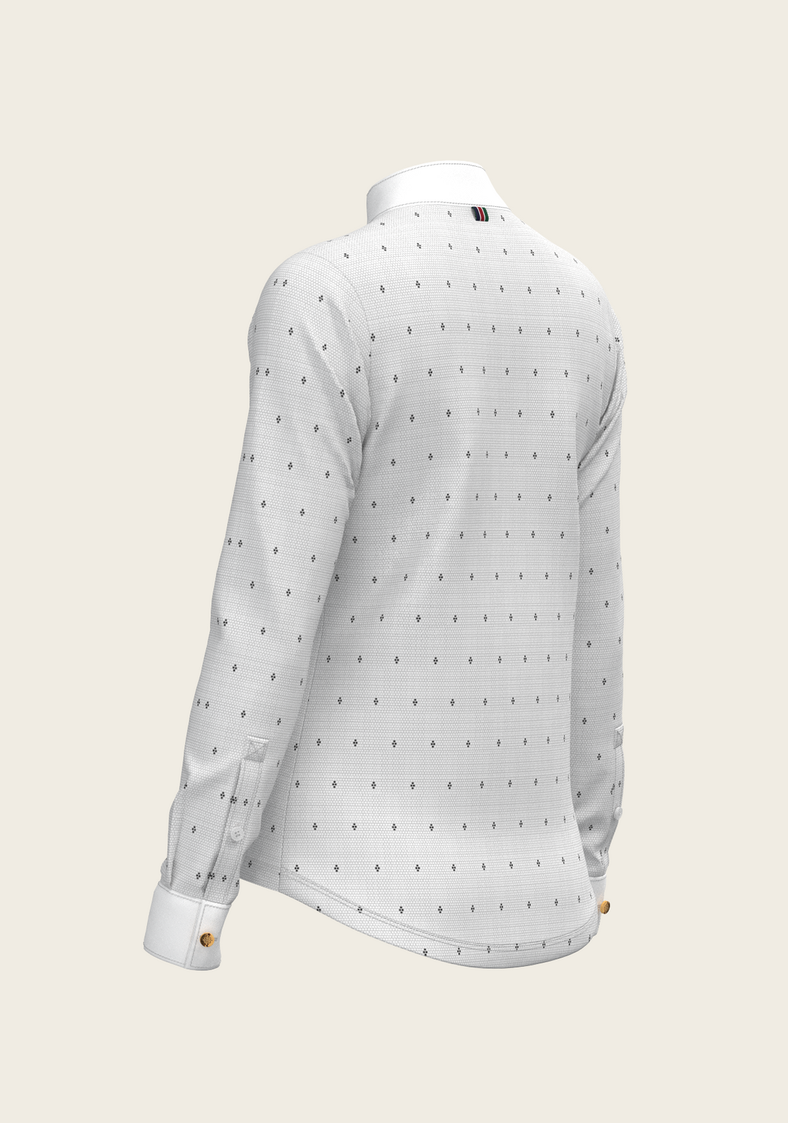 Mosaic 4 Dot Quarter Zip Long Sleeve Show Shirt