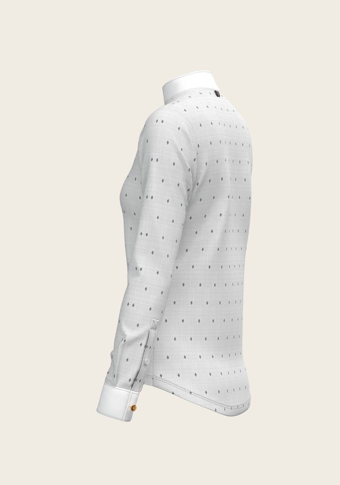 Mosaic 4 Dot Quarter Zip Long Sleeve Show Shirt