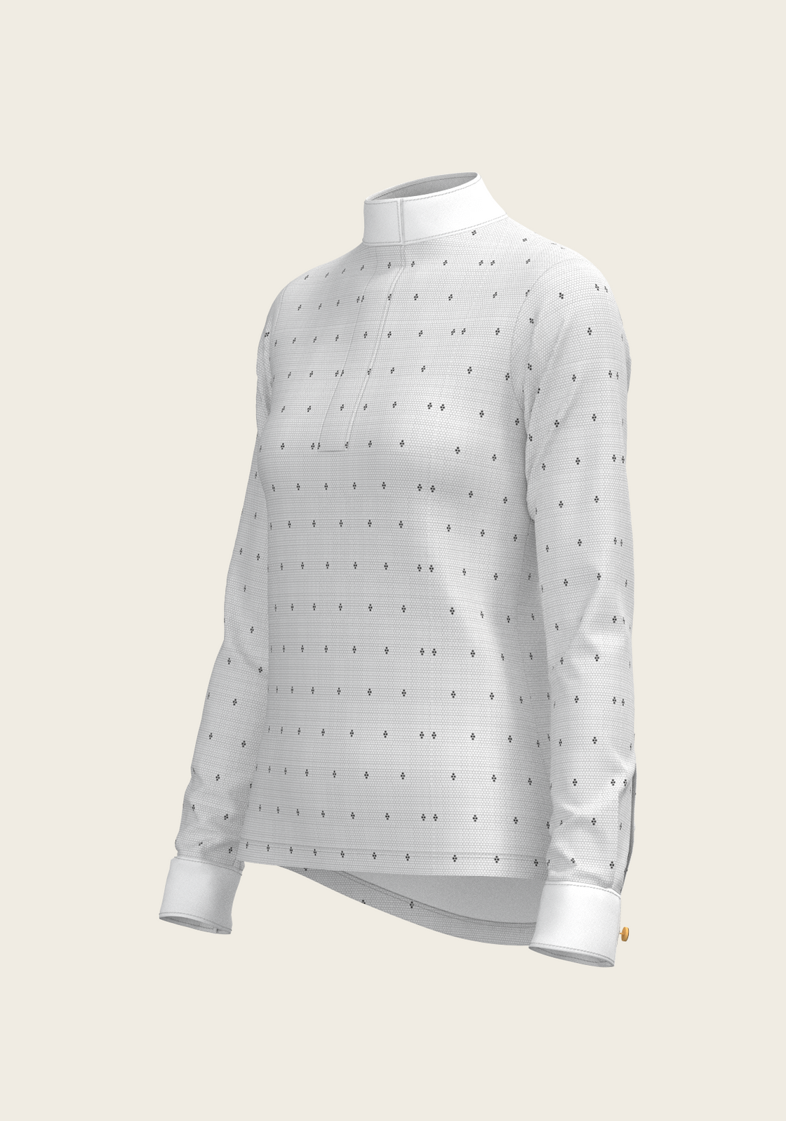 Mosaic 4 Dot Quarter Zip Long Sleeve Show Shirt