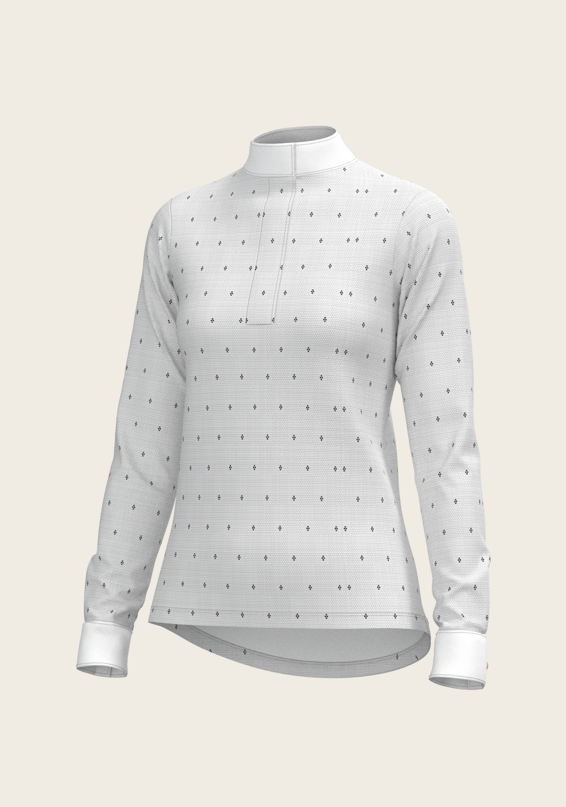 Mosaic 4 Dot Quarter Zip Long Sleeve Show Shirt